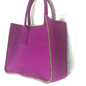 Punctuate Purple Felt Tote Bag